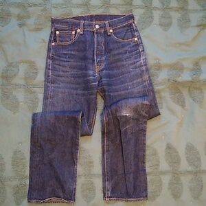 Levi's 501 Blue Denim Jeans, actual 28x30